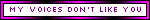 my voices don't like you